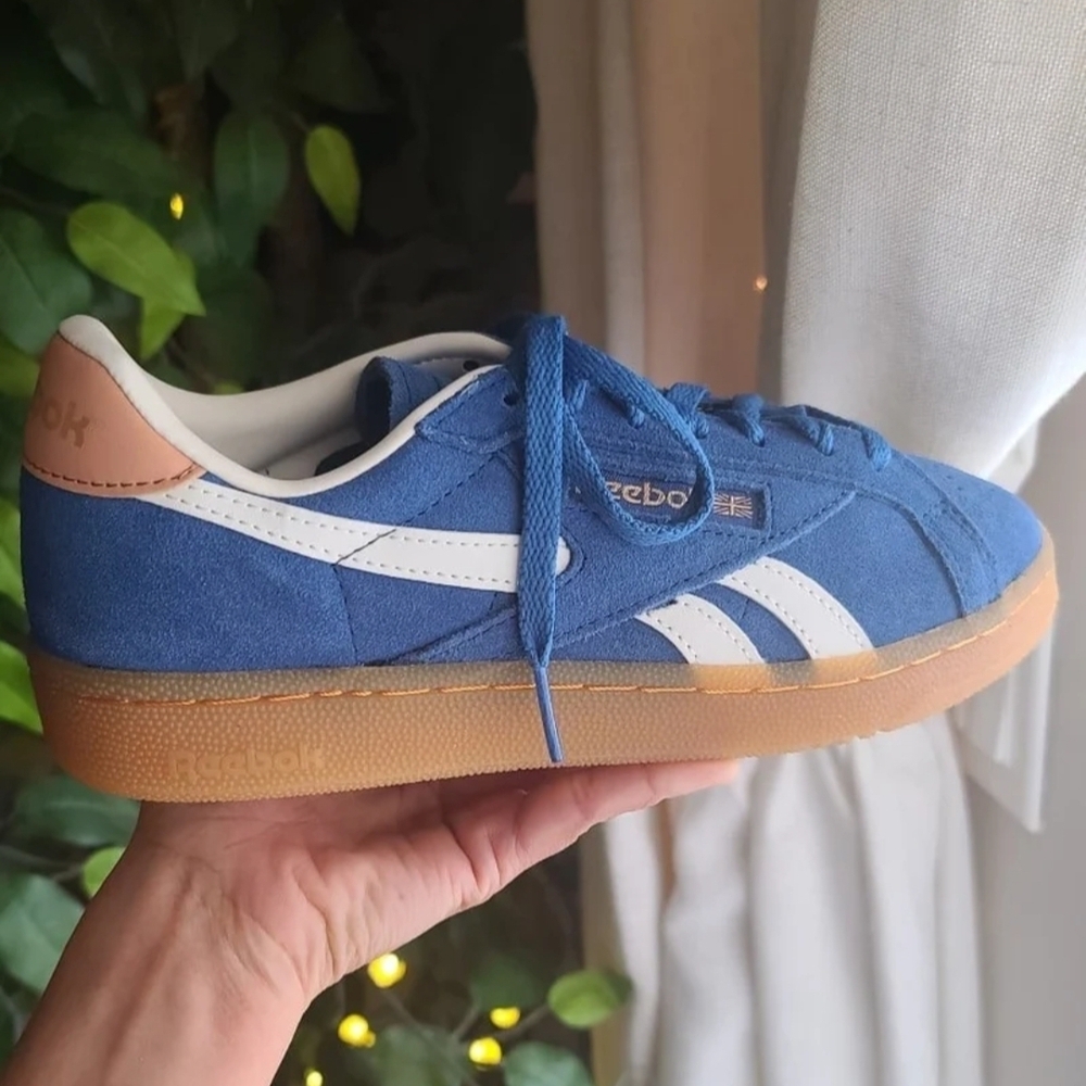 Reebok Blue and White Classic Sneakers